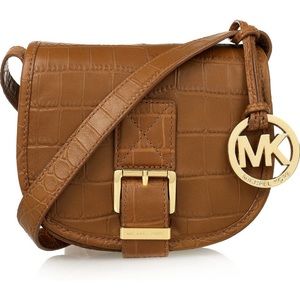 MICHAEL Michael Kors Croc Saddle Crossbody Bag